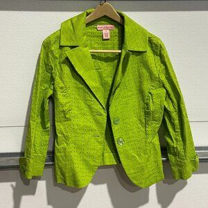 Bandolino Lime Green Eyelet Blazer – Size 8